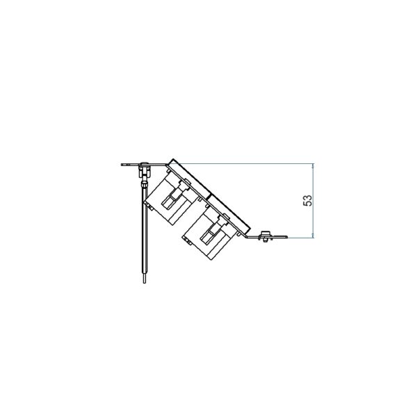 Produktbild UBD 133 138  -  Steckdoseneinsatz für 3 FLF, inkl. 1x T13 weiss + 1x T13 schwarz